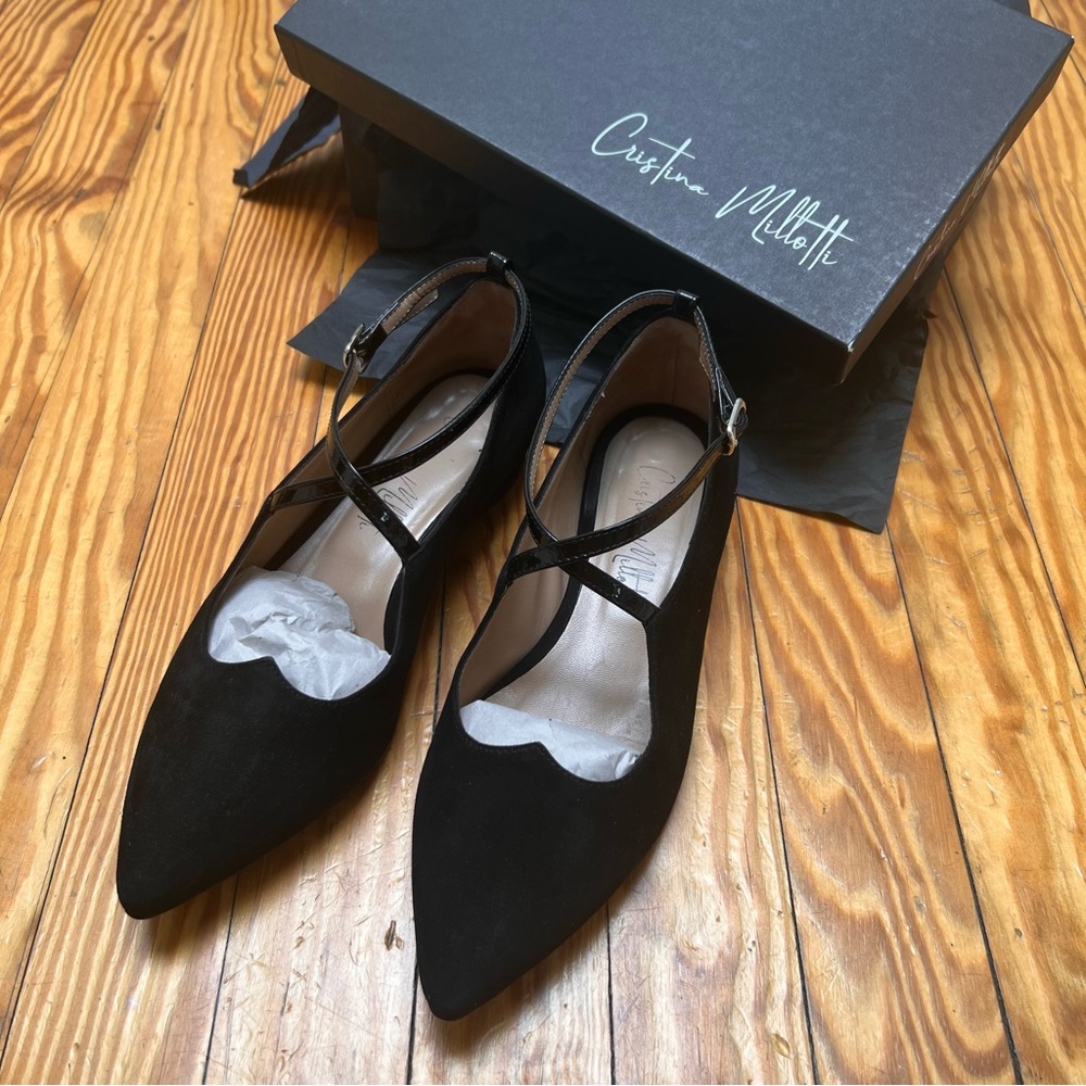 black Mary Jane flats: Aisha by Cristina Millotti